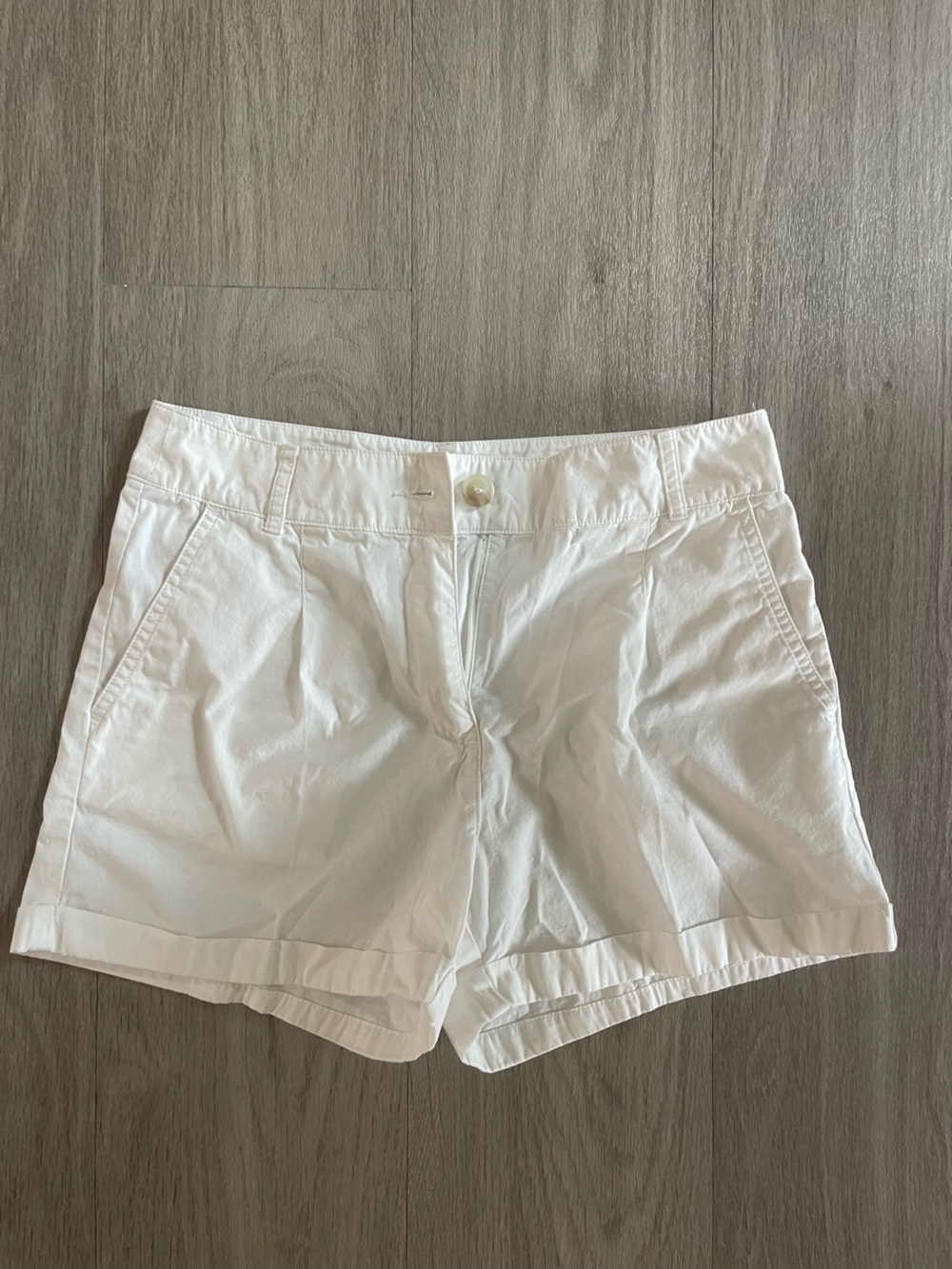 Forever 21 White Women's Cotton Bermuda Shorts